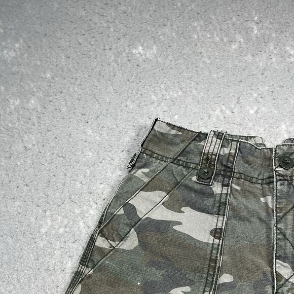 Free People High Rise Camo Shorts Size 0 In M Military Camo Pockets - Picture 3 of 13